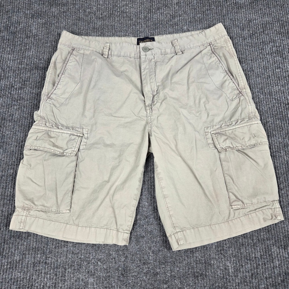 Cremieux Premium Denim‎ Mens Khaki Cotton Cargo Shorts Size 38 Utility Workwear